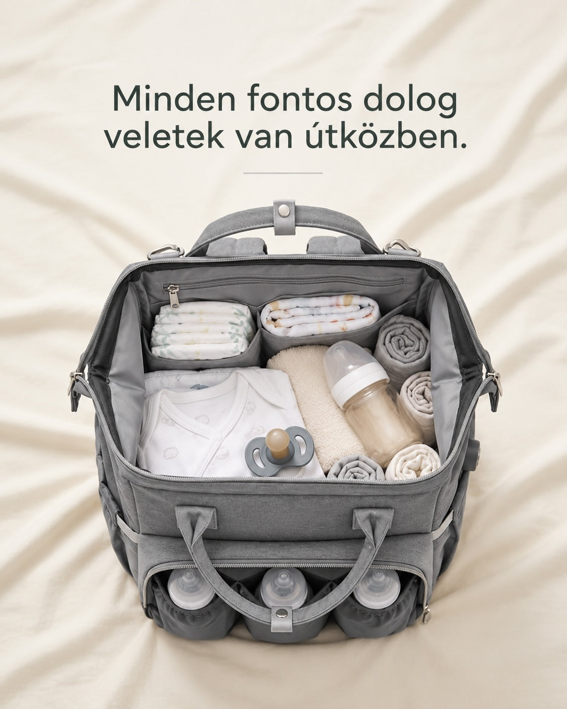 PilleKuckó™ - a fekvőhellyé nyitható pelenkázótáska